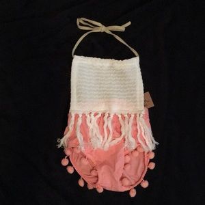 NWT baby girl halter one piece romper